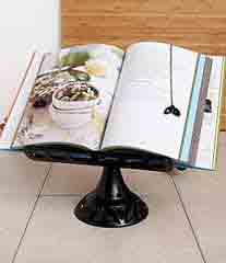 Cookbook on a stand