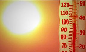 Hot weather thermometer