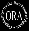 Logo ad for ORA an organization that assists women who need help getting a Jewish Divorce - a Get